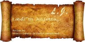 Labáth Julietta névjegykártya